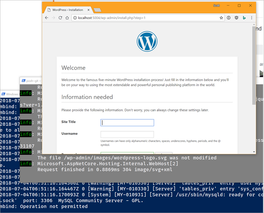 Wordpress under .NET Core Wordpress under .NET Core
